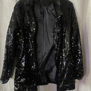 Black Sequin Women's Jacket